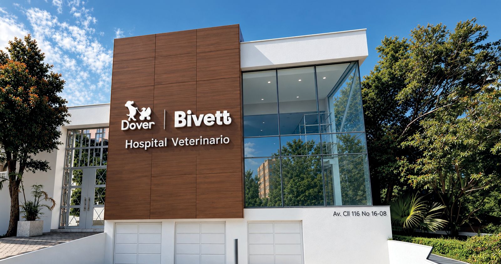 Fachada de la nueva sede Dover | Bivett, Hospital Veterinario, en la Calle 116